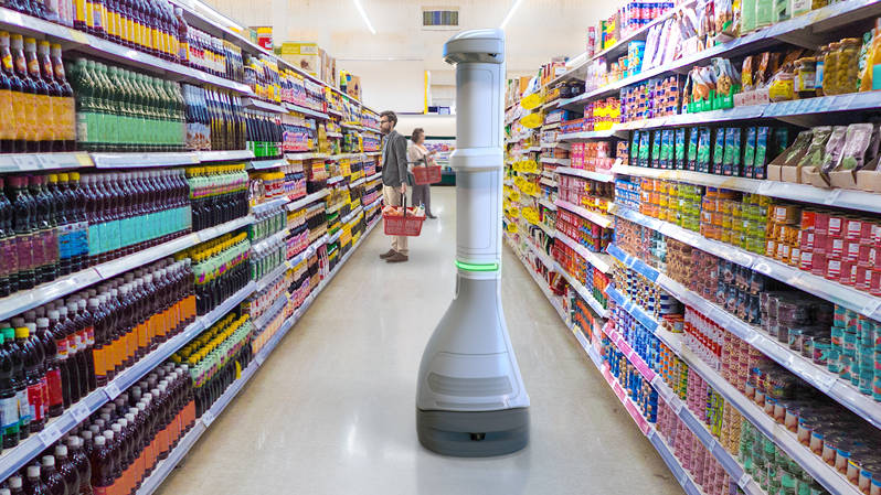Autonomous robots can save time for store staff taking care of customers, but need to work in a safe manner in the aisles