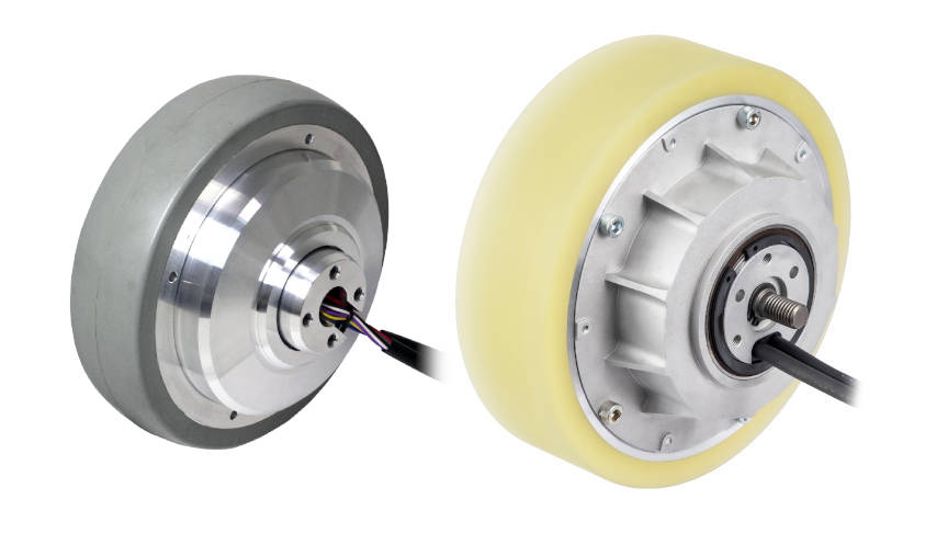 ASPINA In-Wheel motors: 50W type (left) and 200W type (right)