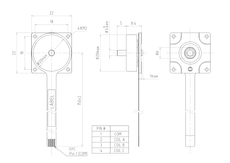 Image of brushless DC (BLDC) motor DR-20 series