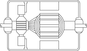 brushed dc electric motor cutaway