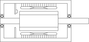 brushed dc electric motor cutaway